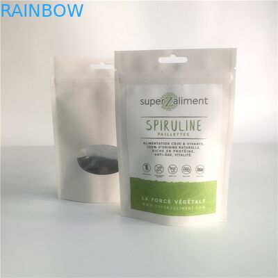 أكياس الورق مخصصة الأغلاق الوقوف الحقائب الحفر الطباعة مع نافذة واضحة