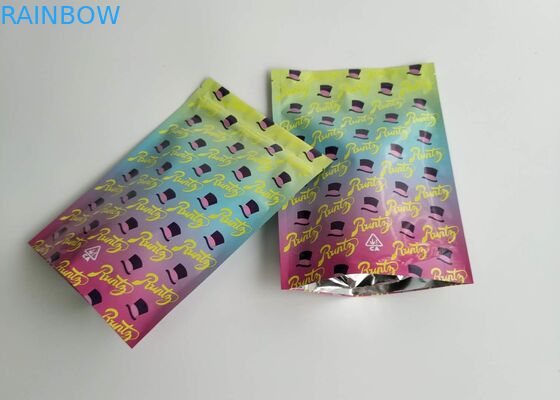 الرمز البريدي قفل تصميم مخصص المطبوعة الوقوف الحقائب لامعة حقيبة Runtz رائحة الإثبات