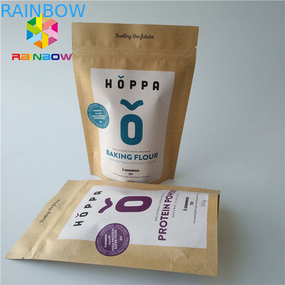 صديقة للبيئة احباط الحقيبة التغليف الغذاء الصف زيبلوك شعار المطبوعة كرافت كرافت ورقة