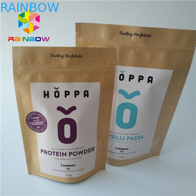 صديقة للبيئة احباط الحقيبة التغليف الغذاء الصف زيبلوك شعار المطبوعة كرافت كرافت ورقة