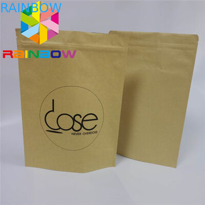 صديقة للبيئة الغذاء ورقة مربع التعبئة والتغليف الحرارة ختم زيبلوك صمام للقهوة الفول