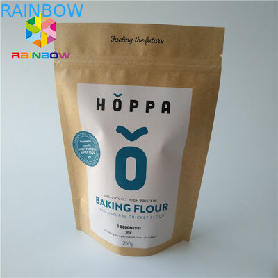 مخصص مطبوعة Ziplock الغذاء الوقوف الحقيبة التعبئة حقيبة كرافت ورقة ماتي السطح