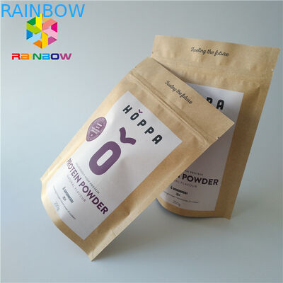 مخصص مطبوعة Ziplock الغذاء الوقوف الحقيبة التعبئة حقيبة كرافت ورقة ماتي السطح