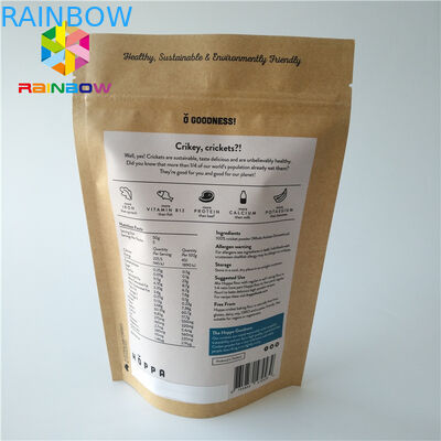 مخصص مطبوعة Ziplock الغذاء الوقوف الحقيبة التعبئة حقيبة كرافت ورقة ماتي السطح