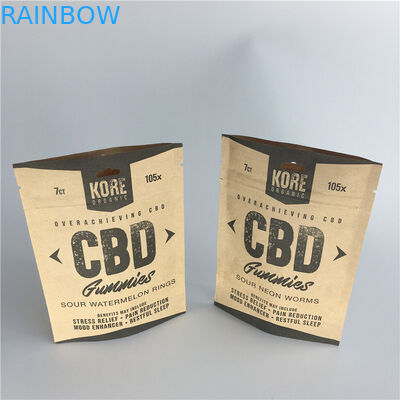 قابلة لإعادة الاستخدام أكياس الورق المطبوع الألومنيوم احباط زيبلوك للتغليف الدقيق الغذاء