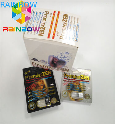 Premierzen نفطة بطاقة التعبئة والتغليف مخصص الطفل مقاومة بوتون قفل مربع ورقة بطاقة 3D