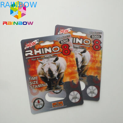 طبيعي الحجم نفطة بطاقة التغليف 3D تأثير الجنس حبوب منع الحمل للرجال بطاقة التعبئة والتغليف