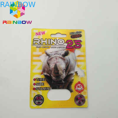 طبيعي الحجم نفطة بطاقة التغليف 3D تأثير الجنس حبوب منع الحمل للرجال بطاقة التعبئة والتغليف