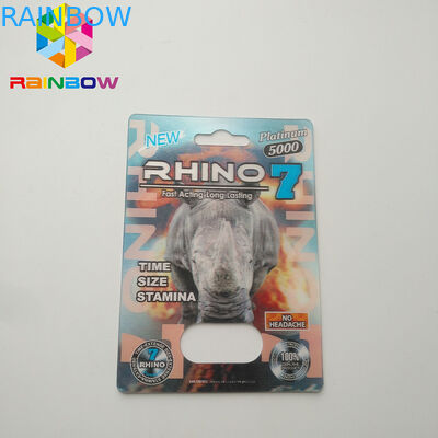 طبيعي الحجم نفطة بطاقة التغليف 3D تأثير الجنس حبوب منع الحمل للرجال بطاقة التعبئة والتغليف