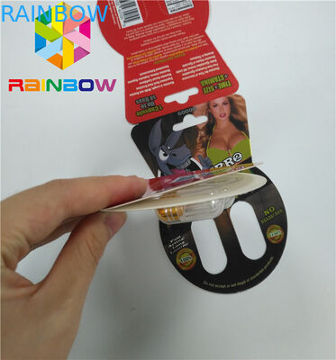 التعبئة والتغليف لامعة بطاقة نفطة حبوب منع الحمل الجنس تعزيز مخصص Burro2 60000 ورقة بطاقة