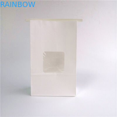 القصدير التعادل براون الجانب مجمعة أكياس الورق حسب الطلب Greaseproof المعمرة مع النافذة