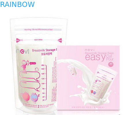 مزدوجة الوقوف سستة الحقيبة ، والحرارة ختم أكياس التعبئة والتغليف تخزين حليب الثدي