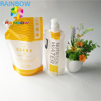 5oz / 7oz الحقيبة البلاستيكية صنبور التعبئة والتغليف كيس مشروب الطاقة الشفاف قابلة لإعادة التدوير