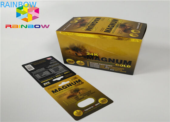 حبوب منع الحمل تعزيز الذكور نفطة حزمة التغليف 3D الكركدن بطاقة نفطة لحزمة كبسولات