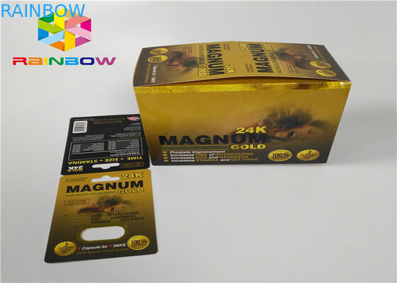 حبوب منع الحمل تعزيز الذكور نفطة حزمة التغليف 3D الكركدن بطاقة نفطة لحزمة كبسولات