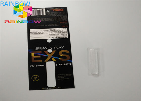 شريحة مخصصة بطاقة نفطة التعبئة والتغليف رذاذ طي ورقة بطاقة التعبئة والتغليف مع هول