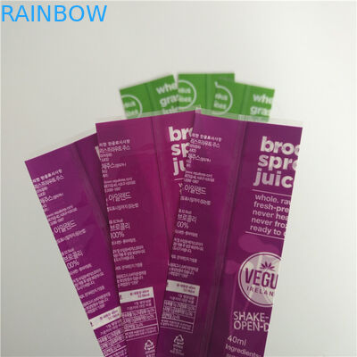 الطباعة بالألوان الكاملة يتقلص الأكمام تسميات المواد الغذائية الصف البلاستيك للزجاجة