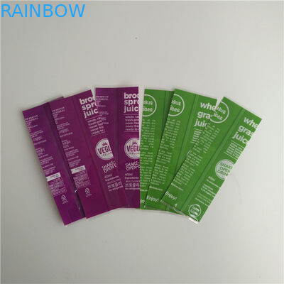 الطباعة بالألوان الكاملة يتقلص الأكمام تسميات المواد الغذائية الصف البلاستيك للزجاجة