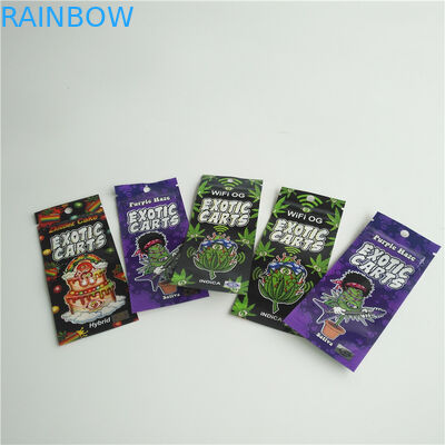 عرف احباط المطبوعة Ziplock حقائب 1ML VAPE خرطوشة القلم التعبئة والتغليف مع النافذة