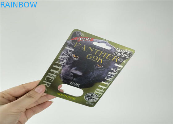 الكركدن حبوب منع الحمل كبسولة بطاقة نفطة التغليف 3D حبوب منع الحمل زجاجة غير الكسر عمر طويل