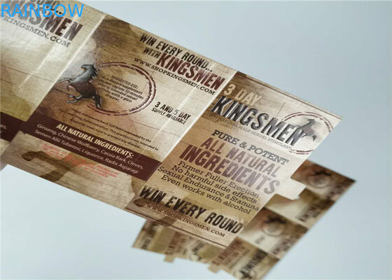 حبوب التعبئة والتغليف 3D عدسي بطاقة التعبئة والتغليف الكركدن مخصص ورقة مربع الطباعة