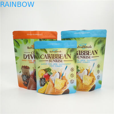 Ziplock رقائق الألومنيوم الوقوف الحقيبة الحفر الطباعة لتغليف الفواكه المجففة