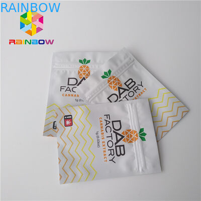 الألومنيوم احباط الحقائب البلاستيكية التعبئة والتغليف دليل على الرطوبة لالأعشاب الضارة النفط CBD