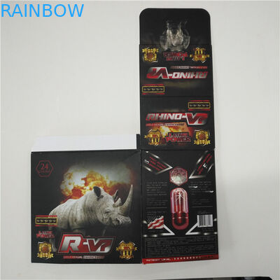 ABS المواد البلاستيكية حبوب منع الحمل زجاجات الكركدن 12 نفطة بطاقة التعبئة والتغليف عرض مربع