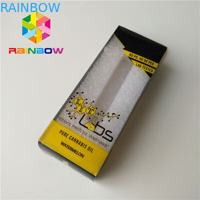 مربع التعبئة والتغليف زجاجة زيت أساسي CBD منخفضة موك مخصص الطباعة 1 أوقية 2 أوقية الورق المعاد تدويره ورقة