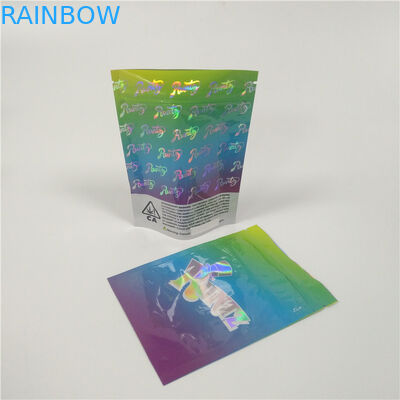 الطفل والدليل على كيس رقائق الألومنيوم التعبئة والتغليف الوقوف كيس للحصول على حلوى الماريجوانا غائر