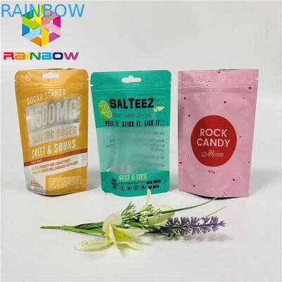 الحقائب البلاستيكية الصف الغذاء التعبئة والتغليف مغلفة الوقوف زيبر الحقيبة شعار مخصص