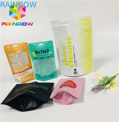 ادارة الاغذية والعقاقير مايلر الوقوف سستة الحقيبة ، Ziplock أكياس بلاستيكية مختومة مع هانغ هول