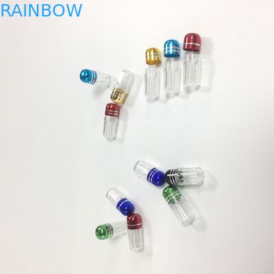 ملحق كبسولة حبوب منع الحمل زجاجات زجاجات الحاويات PP المواد مع غطاء معدني