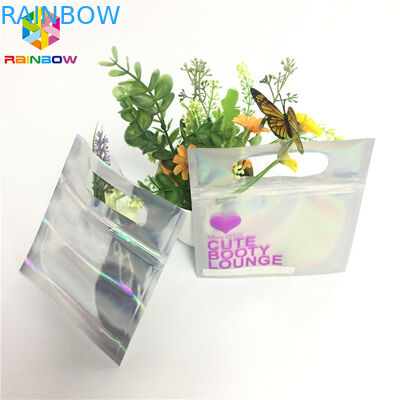 الحقيبة الرقمية طباعة احباط الحقيبة التغليف واضحة الهولوغرام الرمز البريدي قفل حقيبة لعينة مستحضرات التجميل