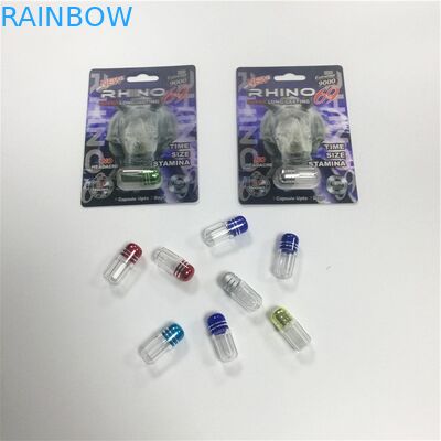 صغيرة من البلاستيك PS زجاجة نفطة حزمة التعبئة والتغليف الكركدن 69 حبوب منع الحمل كبسولة رصاصة الشكل الحاويات