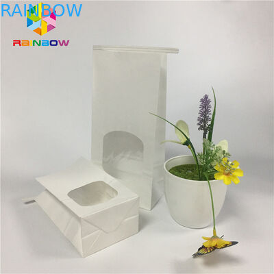 كيس من الشحوم والدليل على وجبة خفيفة التعبئة والتغليف ورقة بيضاء واضحة حقيبة نافذة واضحة مع القصدير التعادل