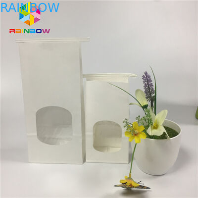 كيس من الشحوم والدليل على وجبة خفيفة التعبئة والتغليف ورقة بيضاء واضحة حقيبة نافذة واضحة مع القصدير التعادل