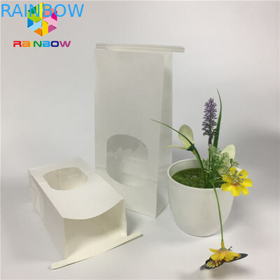 كيس من الشحوم والدليل على وجبة خفيفة التعبئة والتغليف ورقة بيضاء واضحة حقيبة نافذة واضحة مع القصدير التعادل