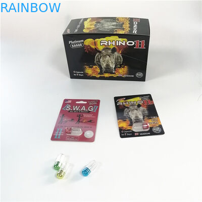 عرف بطاقة نفطة التغليف الكركدن حاوية رصاصة للذكور تعزيز كبسولة التغليف