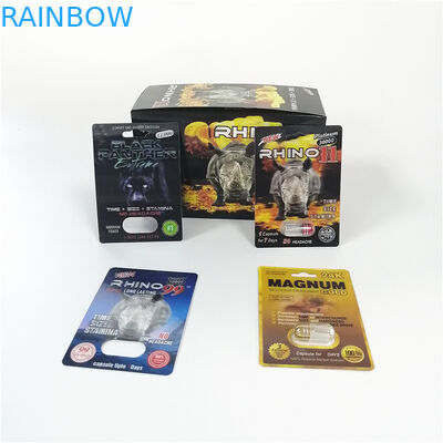 الشريحة بطاقة نفطة التغليف حبوب منع الحمل تعزيز الذكور التعبئة حسب الطلب الحجم