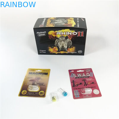 الايكولوجية-- ودية بطاقة نفطة التغليف ذكر ورقة حبوب منع الحمل الجنسي ورقة مع ملصق قشر