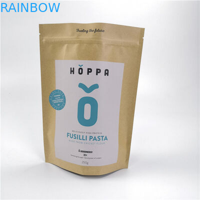 أكياس قابلة لإعادة التدوير كرافت ورقة مخصصة تسمية دائمة لتغليف المواد الغذائية