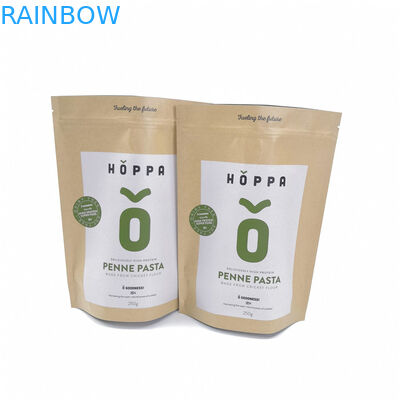 صديقة للبيئة كرافت ورقة كيس التغليف الغذاء الوقوف زيبرفور الخبز / الحلوى / الفواكه