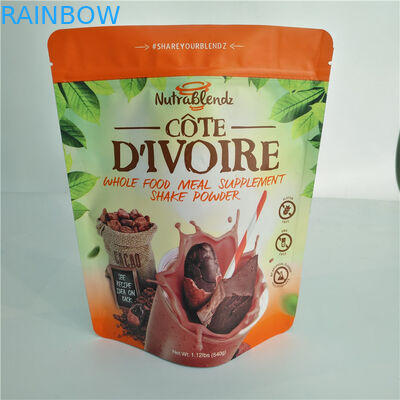 حرارة ختم الحقائب البلاستيكية التعبئة والتغليف أكياس مسحوق حبوب البن المحمص مع زيبلوك