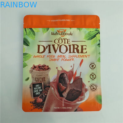 حرارة ختم الحقائب البلاستيكية التعبئة والتغليف أكياس مسحوق حبوب البن المحمص مع زيبلوك