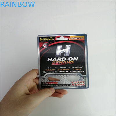 حبوب منع الحمل تعزيز الذكور بطاقة نفطة التعبئة مخصص مطبوعة الكركدن 69 الجنس بطاقة 3D حبوب منع الحمل