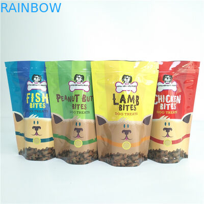 الكلب علاج التخزين أغذية الحيوانات الأليفة حقيبة مغلفة البلاستيك قابلة لإعادة الاستخدام فراغ الحقيبة