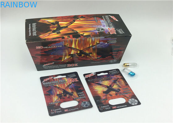 الكركدن 69 3D بطاقة نفطة التعبئة والتغليف كبسولة حبوب منع الحمل لون مخصص مع عرض ورقة مربع