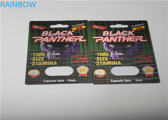 شريحة بطاقة نفطة مخصصة التعبئة VIP الذهب 69K الكركدن مسحوق كبسولة مربع التعبئة والتغليف العرض