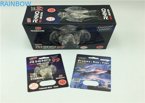 الكركدن مسحوق كبسولة بطاقة نفطة التعبئة والتغليف للذكور مسحوق الجنسي تعزيز حبوب منع الحمل